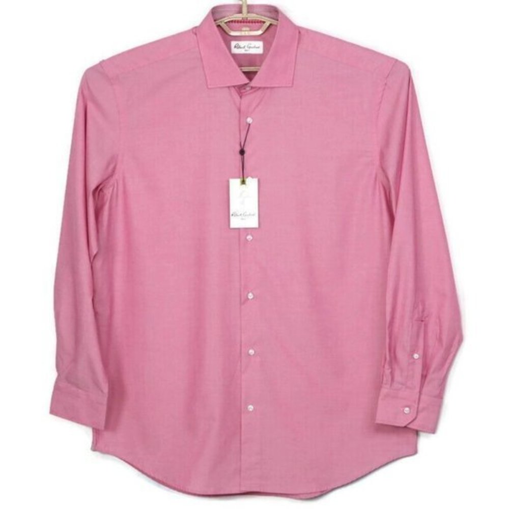 Robert Graham Percy‎ RC Shirt Berry Pink Long Sleeve Size 44 17.5